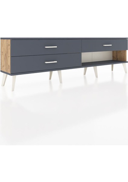 Arges Tv Ünitesi 3 Çekmeceli 176X30X51 Çam-Antrasit/antrasit fiyatları
