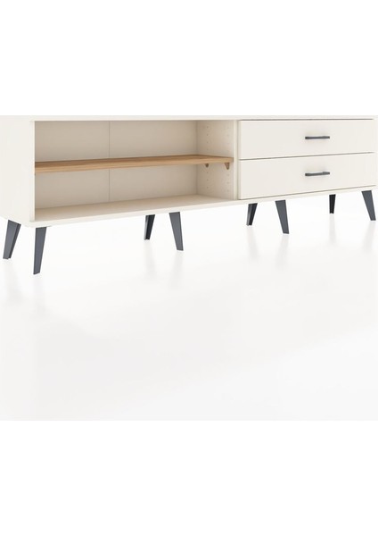 Arges Tv Ünitesi Tek Raflı 2 Çekmeceli 176X30X51 Aytaşı-Çam/aytaşı fiyatları