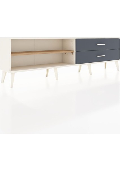 Arges Tv Ünitesi Tek Raflı 2 Çekmeceli 176X30X51 Aytaşı-Çam/antrasit fiyatları