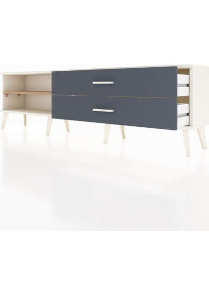 Arges Tv Ünitesi Tek Raflı 2 Çekmeceli 176X30X51 Aytaşı-Çam/antrasit fırsatları