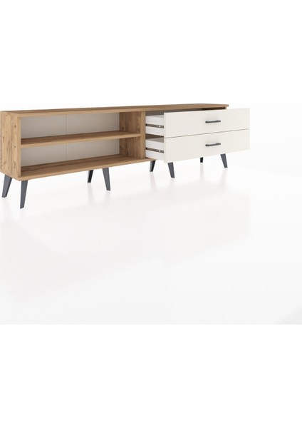 Arges Tv Ünitesi Tek Raflı 2 Çekmeceli 176X30X51 Çam-Çam/aytaşı indirimleri