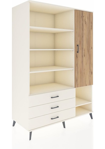 Kronos Dolap 9 Raflı 3 Çekmeceli Tek Kapaklı 132X59X195 Aytaşı-Çam/aytaşı fiyatları