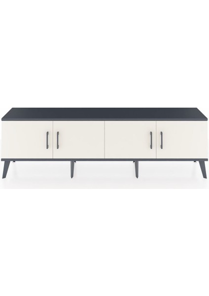 Arges Tv Ünitesi 2 Raflı 4 Kapaklı 176X30X51 Antrasit-Aytaşı/antrasit