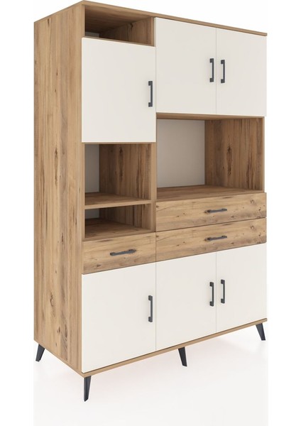 Kronos Dolap 9 Raflı 3 Çekmeceli 6 Kapaklı 132X59X195 Çam-Aytaşı/çam fiyatları