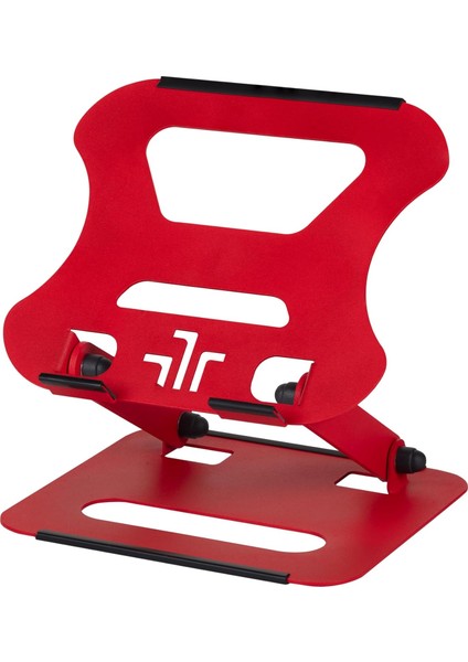 Robeve Laptop Standı Çelik Laptop Standı Bilgisayar Yükseltici Ergonomik Stand Tüm Boyutlarda Notebooklara Uygun Çelik Notebook Standı (Kırmızı)
