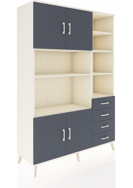 Hyperion Dolap 9 Raflı 4 Çekmeceli 4 Kapaklı 132X44X195 Aytaşı-Antrasit/antrasit fiyatları