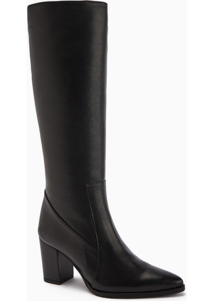 Vilda Hakiki Deri Siyah Sivri Burunlu Kadın Çizme fiyatları