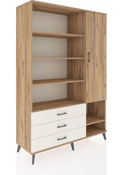 Hyperion Dolap 9 Raflı 3 Çekmeceli Tek Kapaklı 132X44X195 Çam-Çam/aytaşı fiyatları