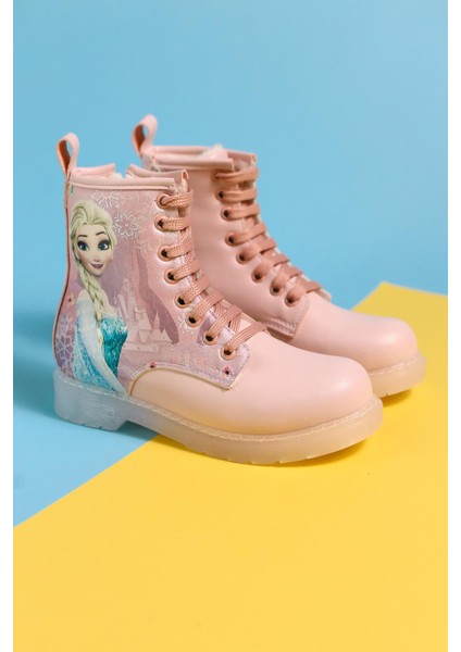 Evalisa Pudra Çizgi Karakter Baskılı Bağcıklı Çocuk Bot modelleri