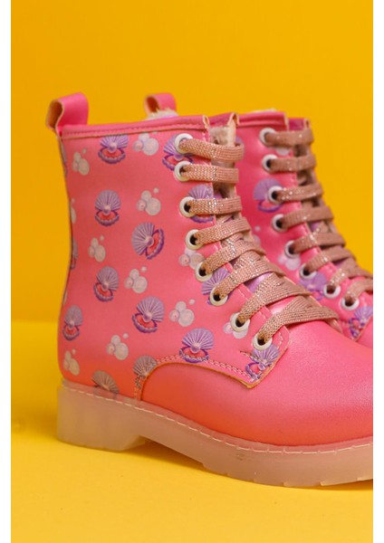 Freda Pembe Deniz Canlısı Baskılı Bağcıklı Işıklı Çocuk Bot fiyatları