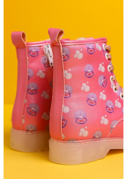 Freda Pembe Deniz Canlısı Baskılı Bağcıklı Işıklı Çocuk Bot fırsatları