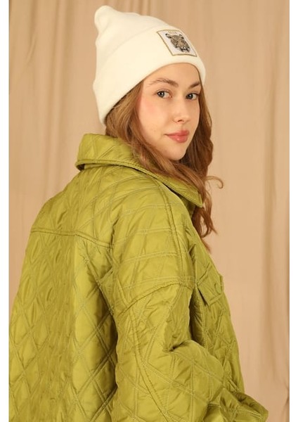 Kapitone Kumaş Çift Dikiş Desen Kadın Mont fırsatları