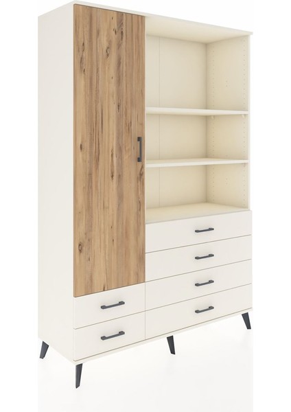 Hyperion Dolap 7 Raflı 6 Çekmeceli Tek Kapaklı 132X44X195 Aytaşı-Çam/aytaşı fiyatları