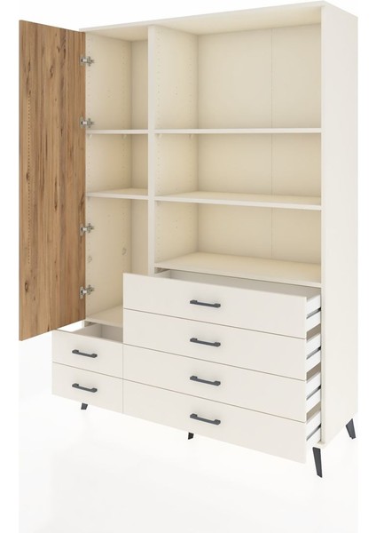 Hyperion Dolap 7 Raflı 6 Çekmeceli Tek Kapaklı 132X44X195 Aytaşı-Çam/aytaşı modelleri