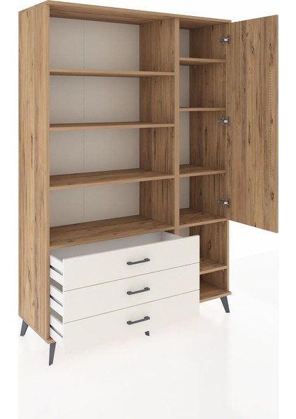 Hyperion Dolap 9 Raflı 3 Çekmeceli Tek Kapaklı 132X44X195 Çam-Çam/aytaşı indirimleri