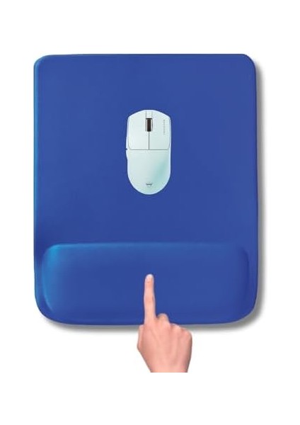 - Dörtgen Bilek Destekli Mouse Pad | Konfor, Kaymaz Taban, Ergonomik, Yumuşak, Ev,ofis (Mavi) fiyatları
