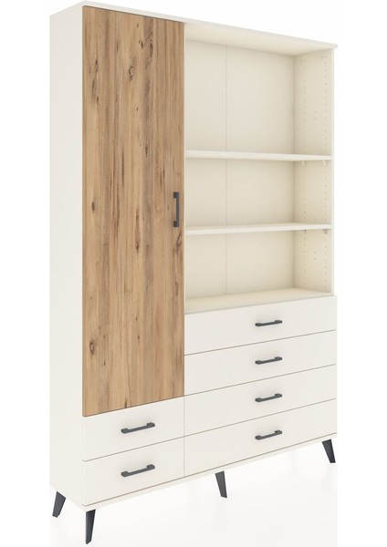 Arges Dolap 7 Raflı 6 Çekmeceli Tek Kapaklı 132X30X195 Aytaşı-Çam/aytaşı fiyatları