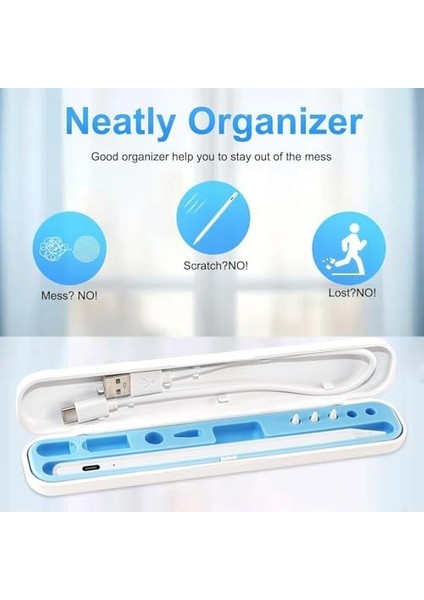 IPad Tabletler Için Dokunmatik Stylus - Avuç Içi Reddi - Eğim Özelliği - Çizim - iPad Pro/ipad Mini/ipad Air 2 Adet Yedek Uç ve Özel Taşıma Kutusu Ile Birlikte fiyatları