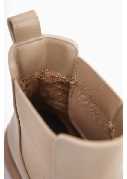 Juta Bej Lastikli Çekme Kadın Bot modelleri