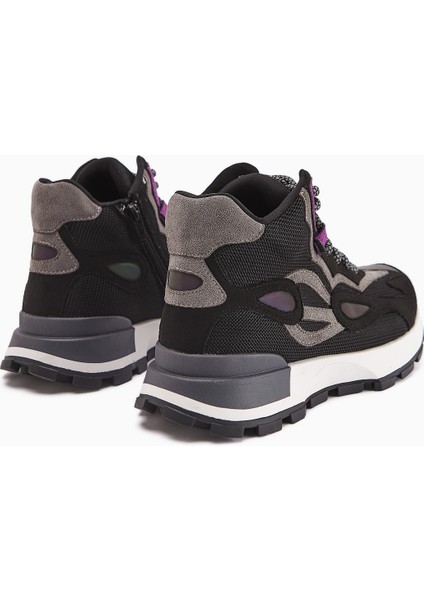 Emma Siyah Süet Detaylı Bağcıklı Kadın Spor Bot indirimleri