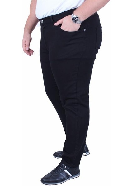 Büyük Beden Klasik 5 Cep Gabardin Pantolon 11915 Sıyah