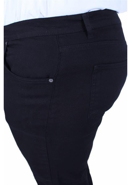 Büyük Beden Klasik 5 Cep Gabardin Pantolon 11915 Sıyah fırsatları