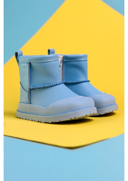 Gilla Mavi Ters Dikiş Detaylı Içi Kürklü Bebe Bot fiyatları