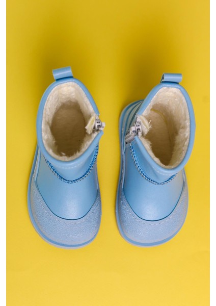 Gilla Mavi Ters Dikiş Detaylı Içi Kürklü Bebe Bot fırsatları