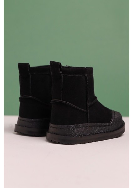 Gilla Siyah Süet Ters Dikiş Detaylı Içi Kürklü Bebe Bot indirimleri