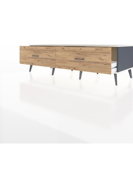 Kronos Tv Ünitesi 2 Çekmeceli 176X59X51 Antrasit-Aytaşı/çam modelleri