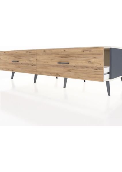 Kronos Tv Ünitesi 2 Çekmeceli 176X59X51 Antrasit-Aytaşı/çam fırsatları