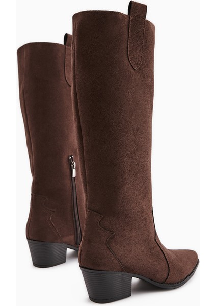 Frida Kahve Süet Western Kadın Çizme indirimleri