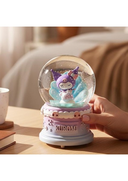 Kuromi Figürlü Büyük Boy Püskürtmeli Müzikli Işıklı Kar Küresi fiyatları