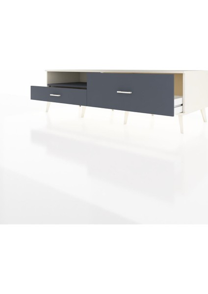 Kronos Tv Ünitesi Tek Raflı 2 Çekmeceli 176X59X51 Aytaşı-Antrasit/antrasit modelleri