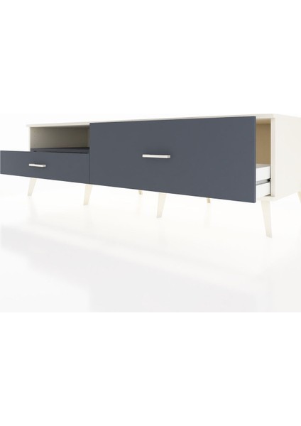 Kronos Tv Ünitesi Tek Raflı 2 Çekmeceli 176X59X51 Aytaşı-Antrasit/antrasit fırsatları