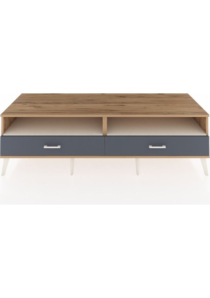 Kronos Tv Ünitesi 2 Raflı 2 Çekmeceli 176X59X51 Çam-Aytaşı/antrasit