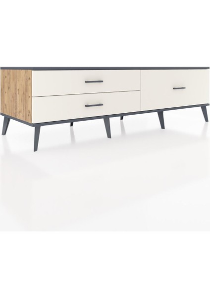 Kronos Tv Ünitesi 3 Çekmeceli 176X59X51 Çam-Antrasit/aytaşı fiyatları