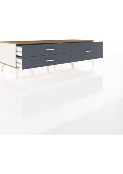 Kronos Tv Ünitesi 3 Çekmeceli 176X59X51 Aytaşı-Çam/antrasit indirimleri