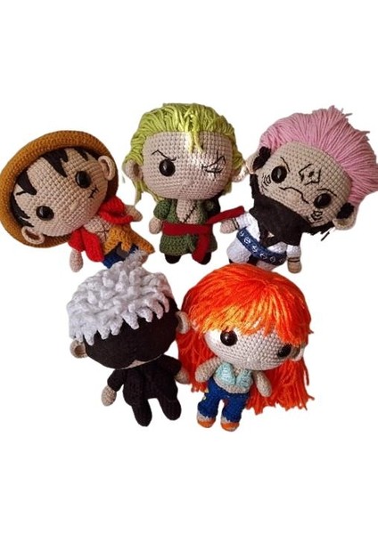 Anime Karakterler Takımı Amigurumi Organik Oyuncak