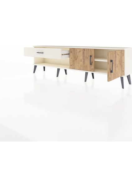 Arges Tv Ünitesi Tek Raflı Tek Çekmeceli 2 Kapaklı 176X30X51 Aytaşı-Çam/aytaşı modelleri