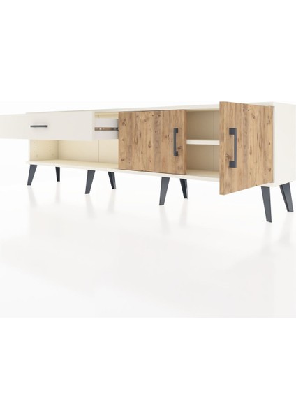 Arges Tv Ünitesi Tek Raflı Tek Çekmeceli 2 Kapaklı 176X30X51 Aytaşı-Çam/aytaşı fırsatları