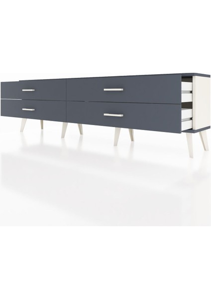 Arges Tv Ünitesi 4 Çekmeceli 176X30X51 Aytaşı-Antrasit/antrasit fırsatları