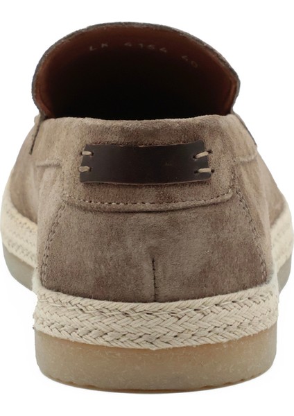 Hakiki Süet Deri Bej Loafer Erkek Ayakkabı - Kauçuk Taban - 4154 modelleri