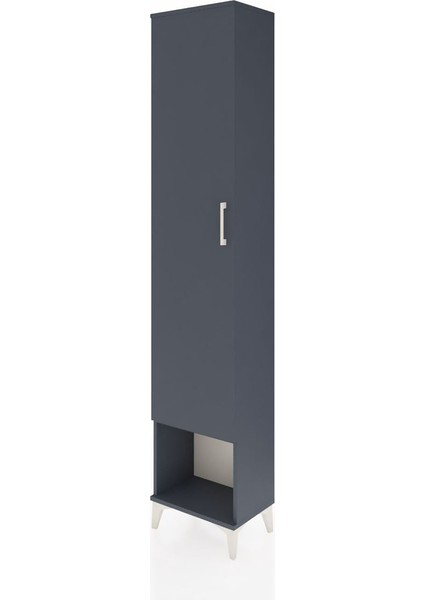 Arges Dolap 2 Raflı Tek Kapaklı Tek Askılı 44X30X221 Antrasit-Antrasit modelleri