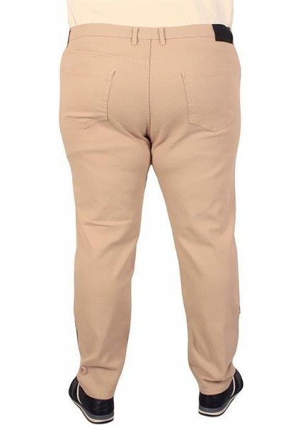 Büyük Beden Klasik 5 Cep Gabardin Pantolon 11915 Bej modelleri