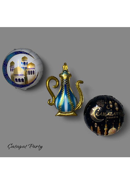 Hoşgeldin Ya Şehri Ramazan Temalı Folyo Balon Seti - 3 Adet 45 ' Er cm modelleri