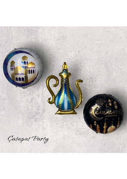 Hoşgeldin Ya Şehri Ramazan Temalı Folyo Balon Seti - 3 Adet 45 ' Er cm fırsatları