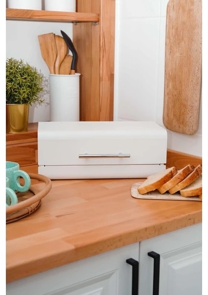 Metal Ekmek Kutusu 12X36X21 cm