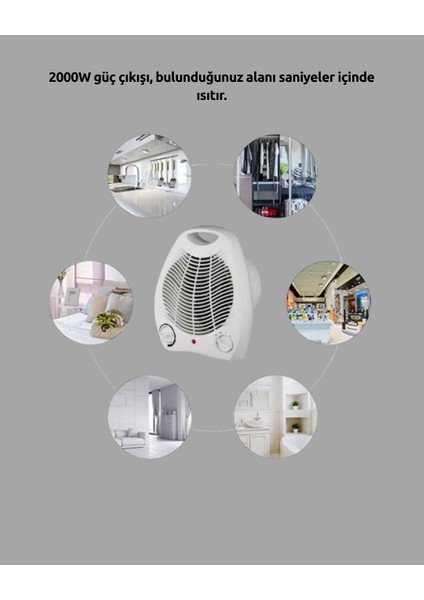 Fanlı Elektrikli Isıtıcı – 3 Kademeli Isı Ayarı ve Güvenli Kullanım fırsatları