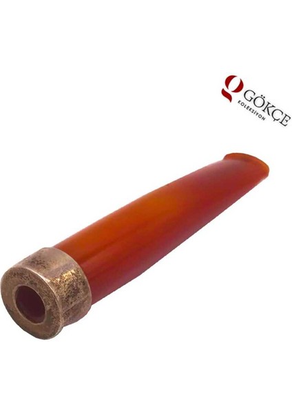 Sıkma Kehribar Gümüş Başlıklı Sigara Ağızlığı AOB634 fırsatları